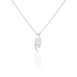 Collier Eternite Or Blanc Diamant