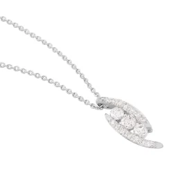 Collier Eternite Or Blanc Diamant