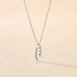 Collier Eternite Or Blanc Diamant