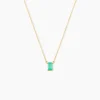 Collier Ethalyn Or Jaune Emeraude