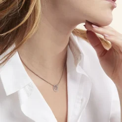 Collier Ethna Argent Blanc