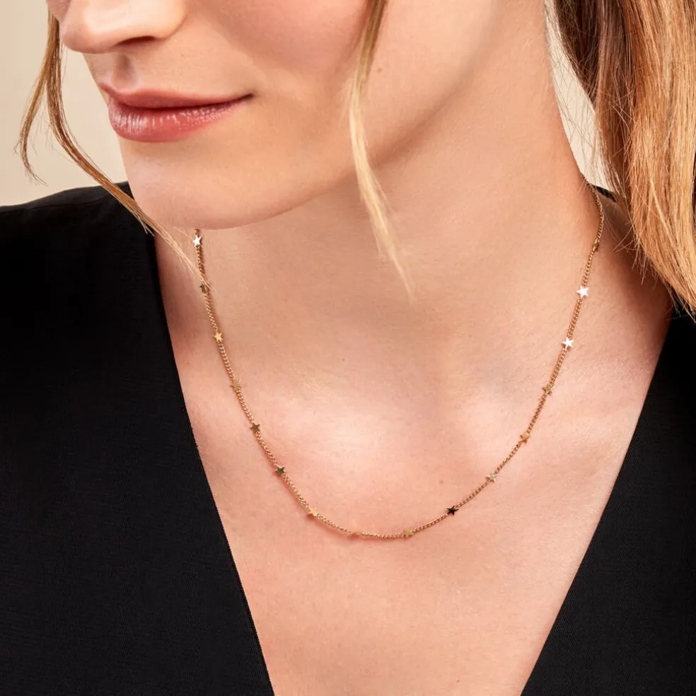 Collier Eva Acier Jaune