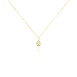 Collier Evana Or Jaune Oxyde De Zirconium