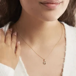 Collier Evana Or Jaune Oxyde De Zirconium