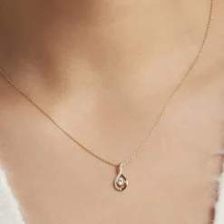 Collier Evana Or Jaune Oxyde De Zirconium