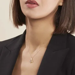 Collier Eye Or Jaune Oxyde De Zirconium