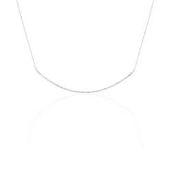 Collier Fanchette Or Blanc Diamant