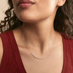 Collier Fanchette Or Blanc Diamant