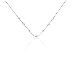 Collier Fancy Argent Blanc