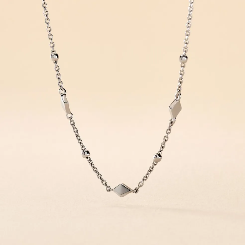 Collier Fancy Argent Blanc