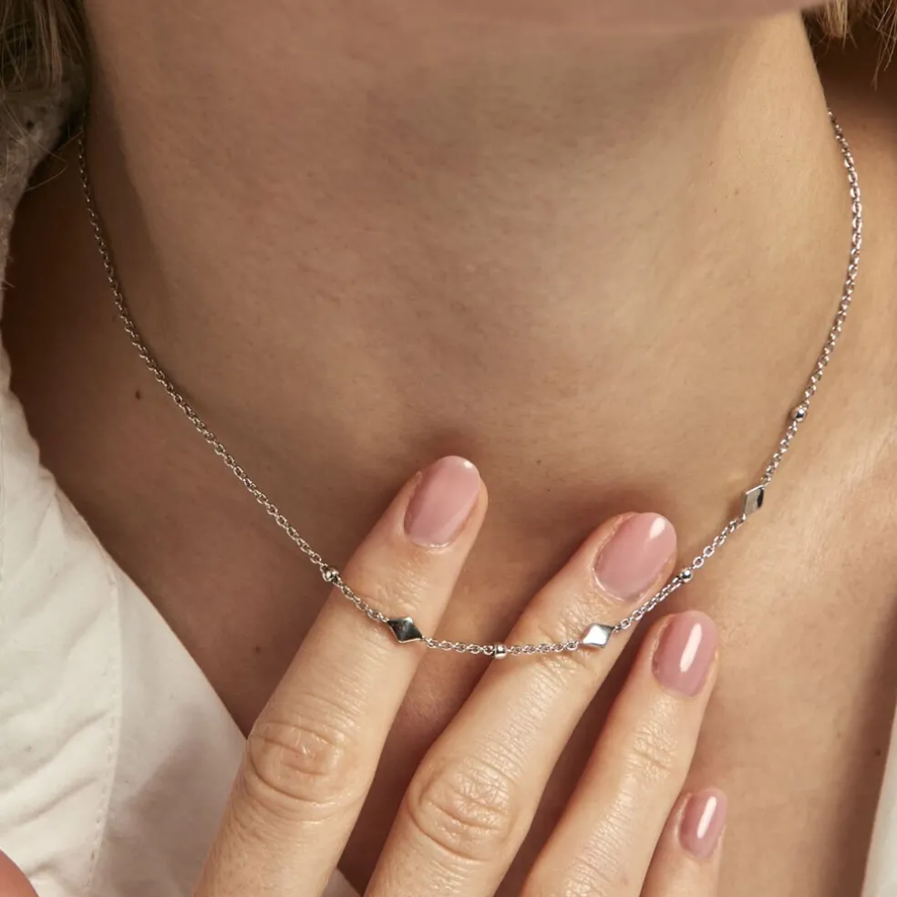 Collier Fancy Argent Blanc