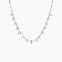 Collier Fancy Argent Blanc