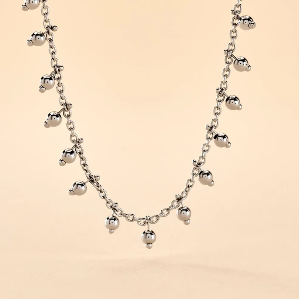 Collier Fancy Argent Blanc