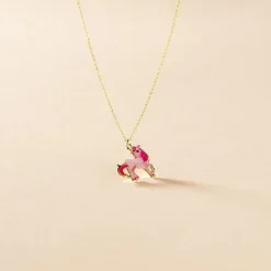 Collier Fantasila Cheval Or Jaune