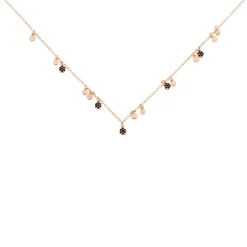 Collier Fares Argent Rose Spinelle