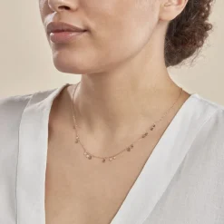 Collier Fares Argent Rose Spinelle