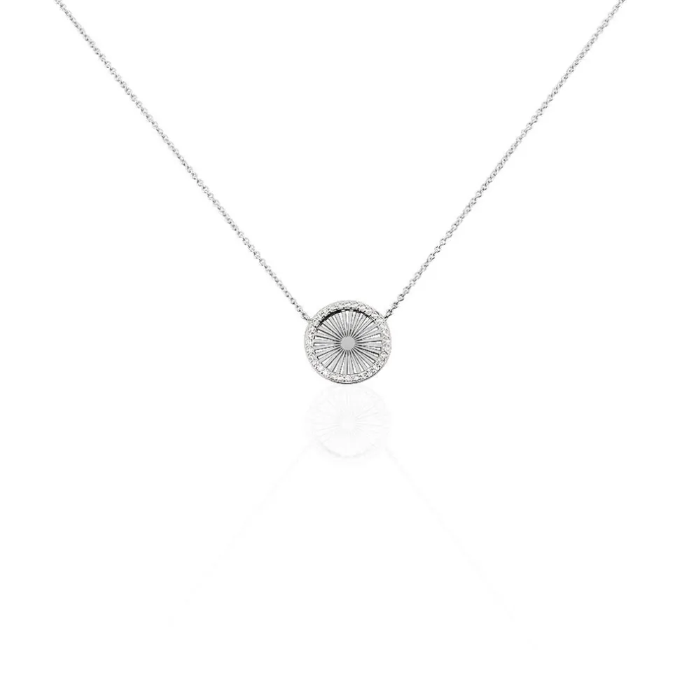 Collier Feliz Argent Blanc Oxyde De Zirconium