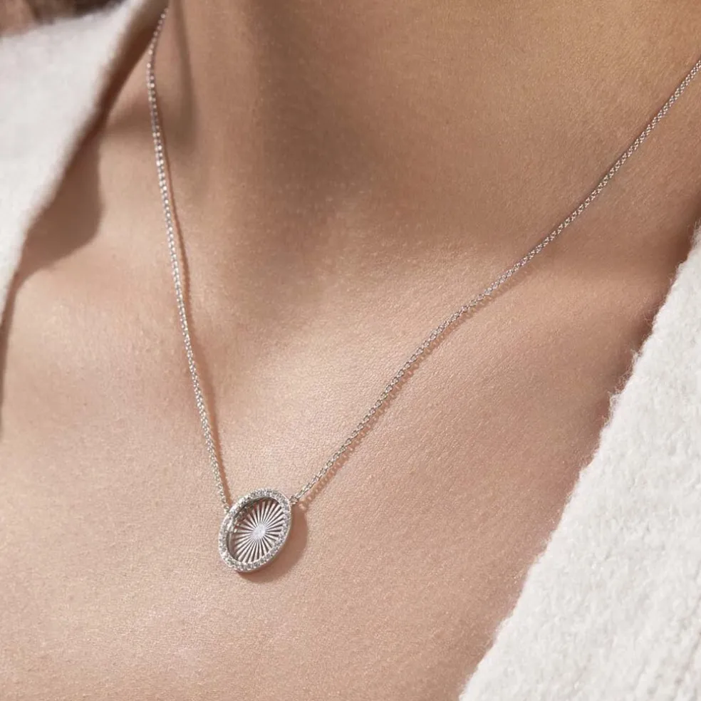 Collier Feliz Argent Blanc Oxyde De Zirconium