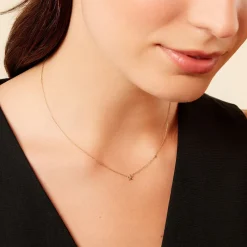 Collier Fenton Or Jaune Oxyde De Zirconium