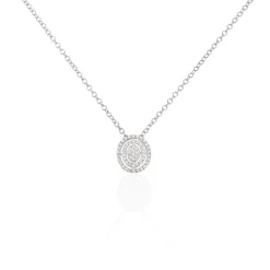 Collier Fidjy Argent Blanc Oxyde De Zirconium
