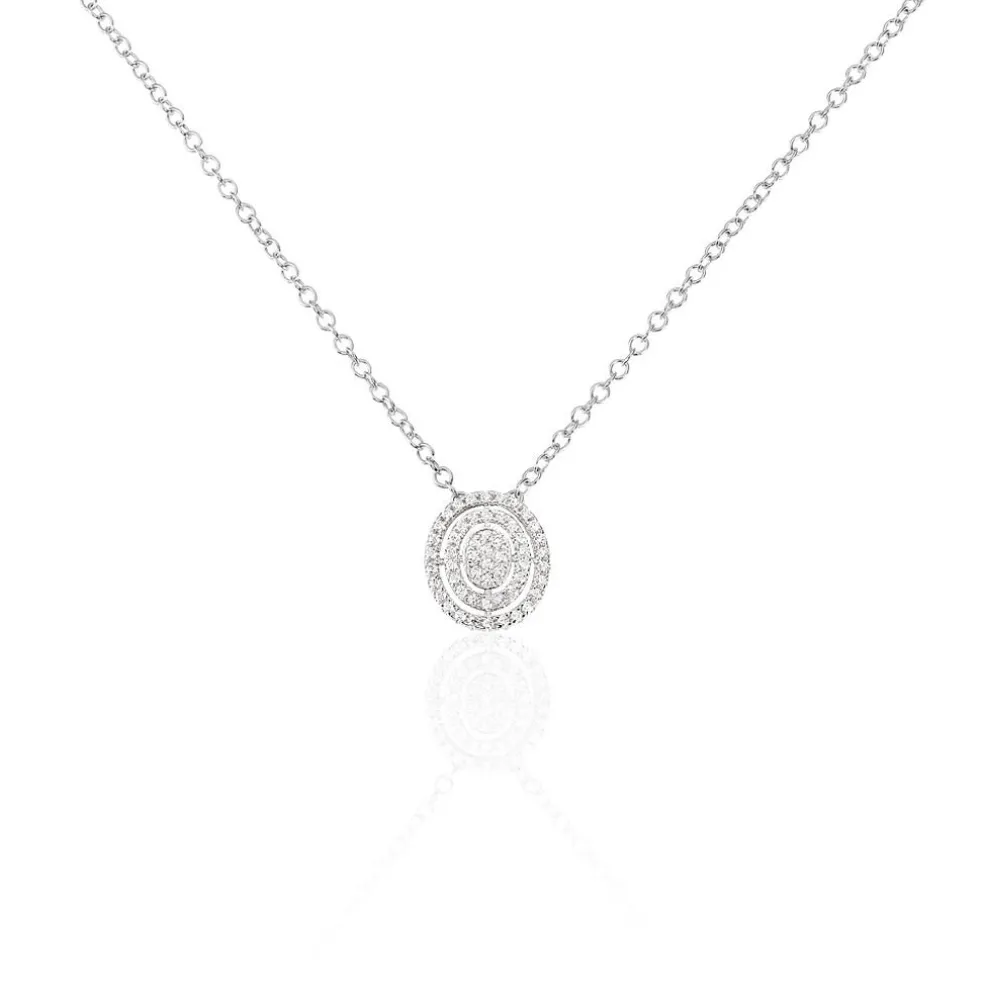 Collier Fidjy Argent Blanc Oxyde De Zirconium