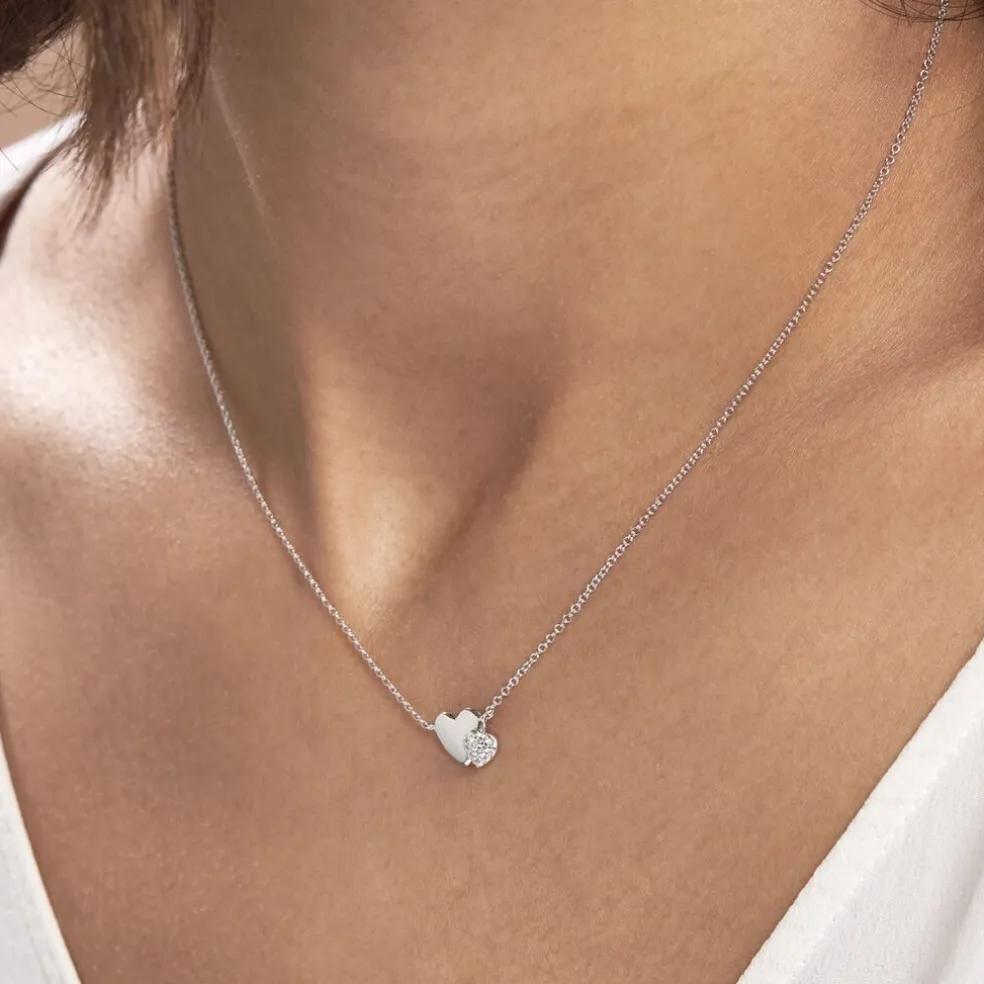 Collier Flamen Argent Blanc Oxyde De Zirconium