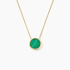 Collier Florica Or Jaune Malachite