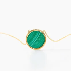Collier Florica Or Jaune Malachite