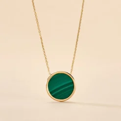 Collier Florica Or Jaune Malachite