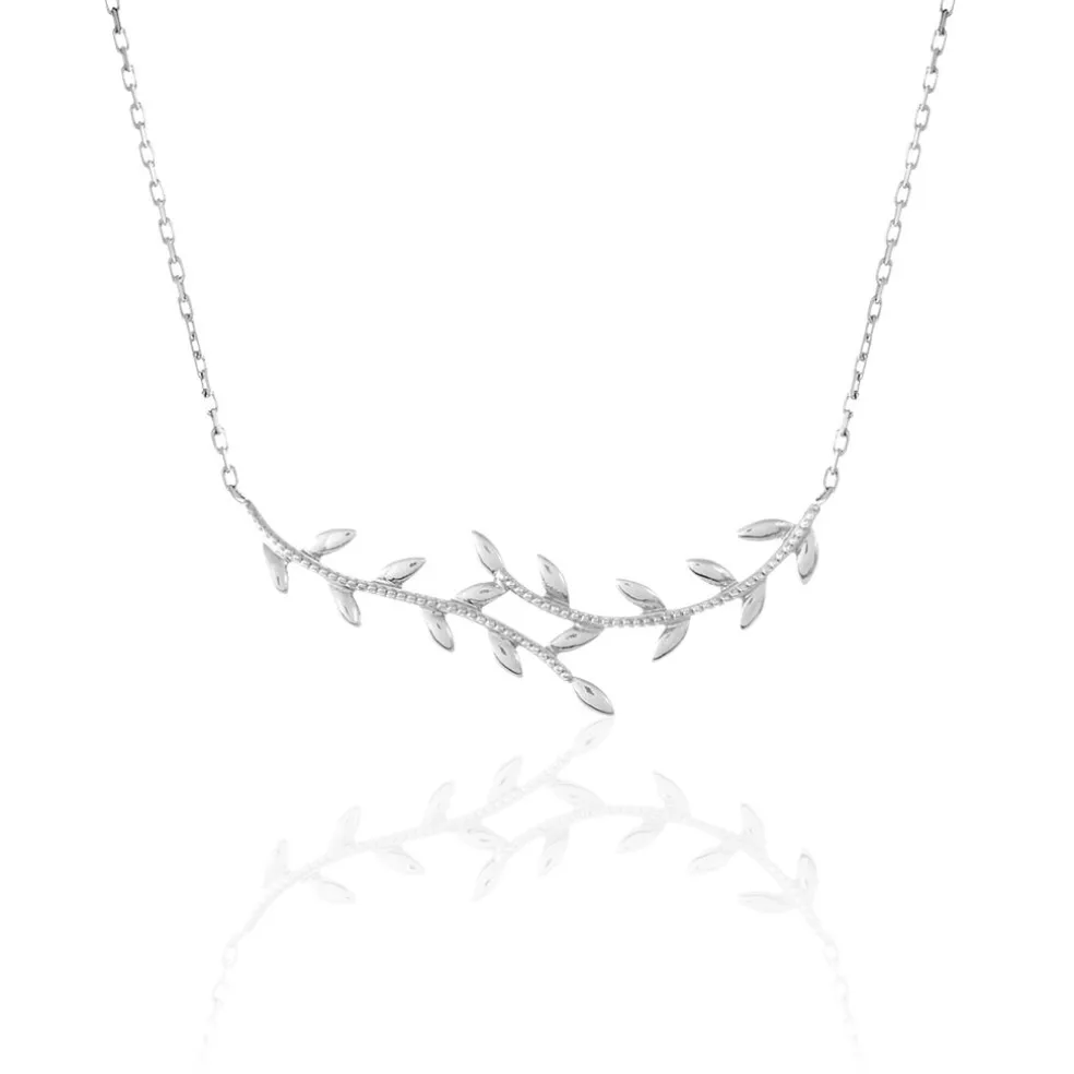 Collier Folia Argent Blanc