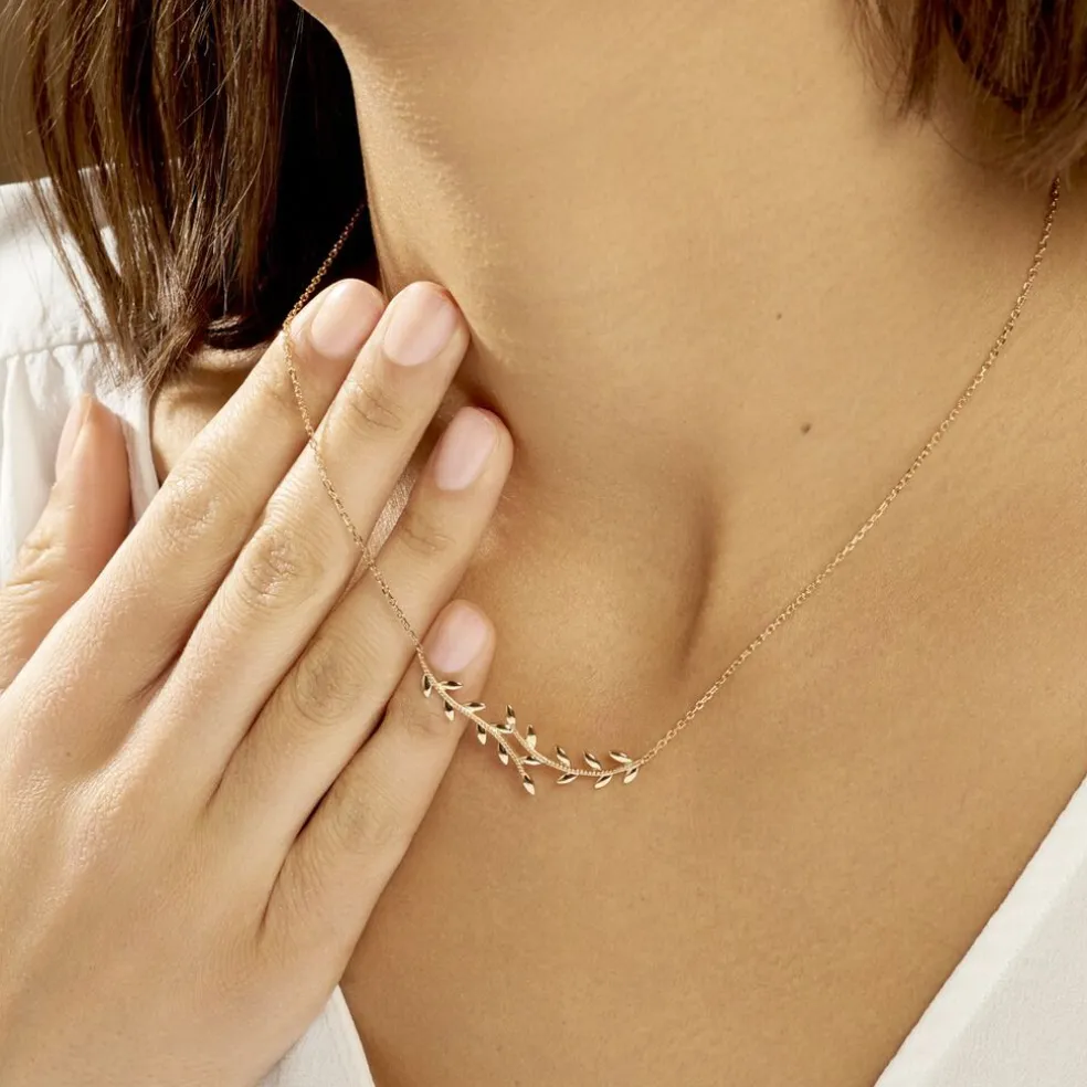 Collier Folia Plaqué Or Jaune