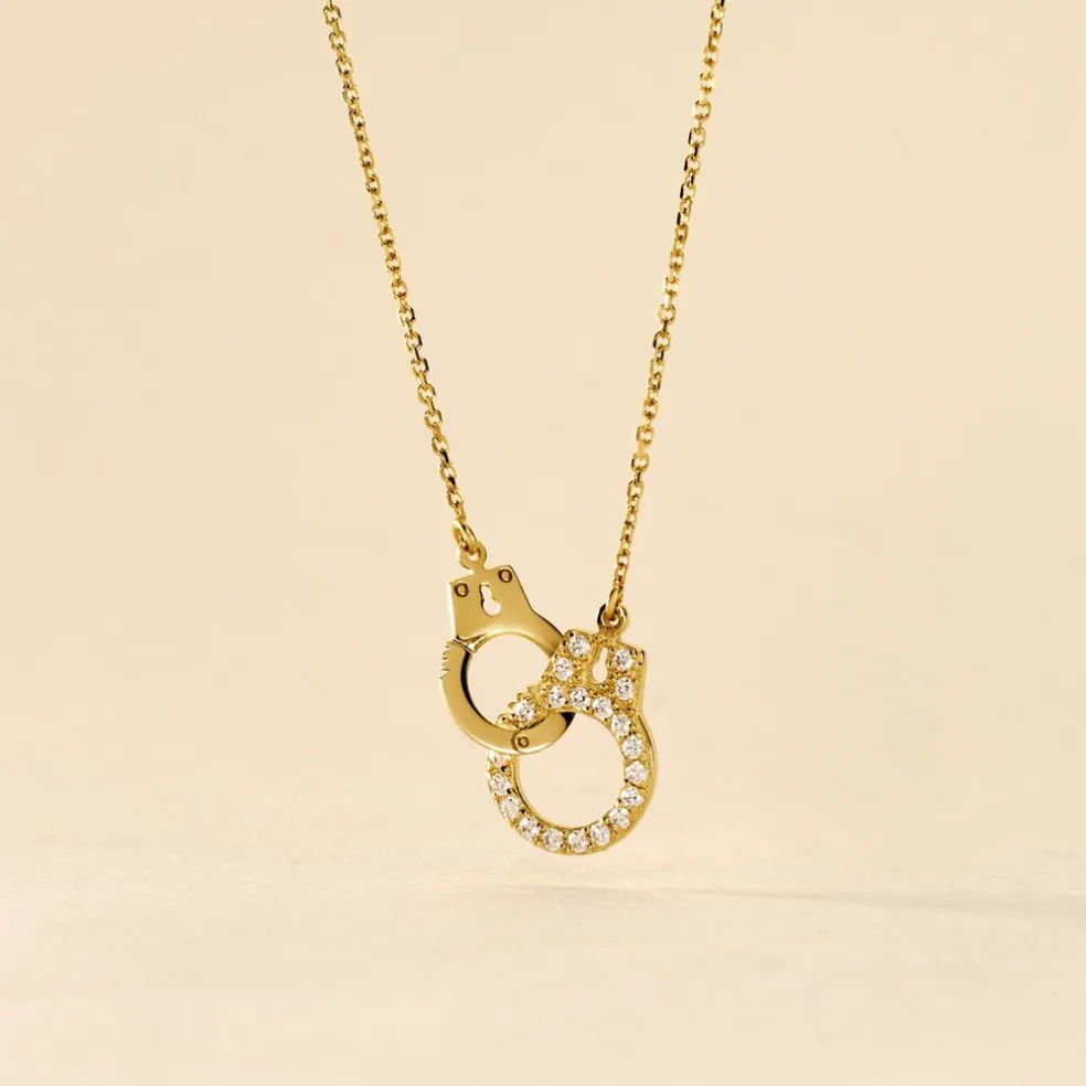 Collier Foma Or Jaune Oxyde De Zirconium