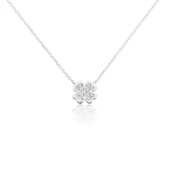 Collier Fortunata Argent Blanc Oxyde De Zirconium