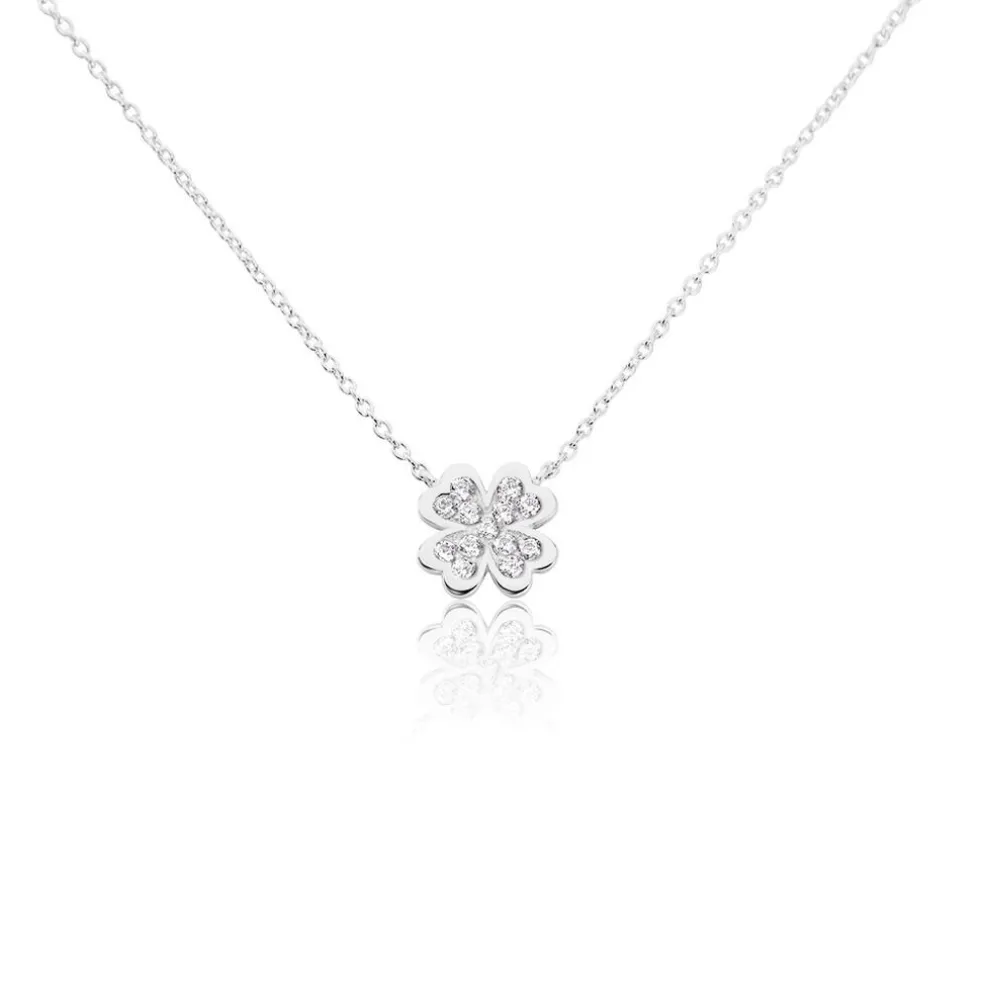 Collier Fortunata Argent Blanc Oxyde De Zirconium