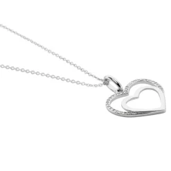 Collier Gasparde Argent Blanc Oxyde De Zirconium