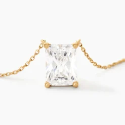 Collier Gatsby Or Jaune Oxyde De Zirconium