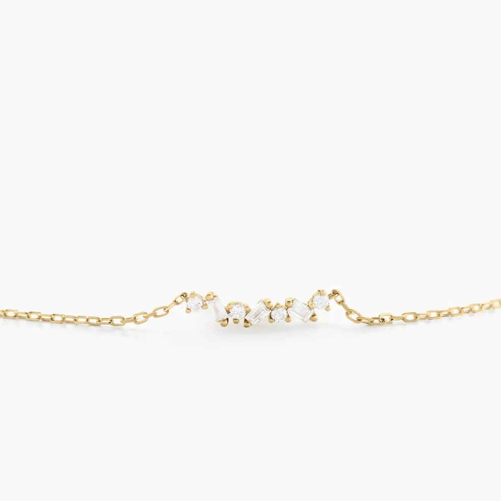 Collier Gemariah Or Jaune Diamant Synthétique