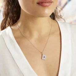 Collier Geoffrey Argent Oxydes De Zirconium