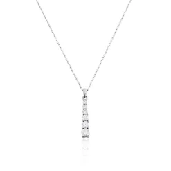 Collier Georas Or Blanc Oxyde