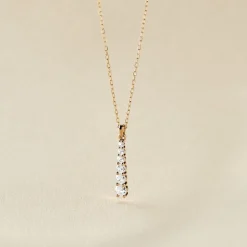 Collier Georas Or Jaune Oxyde De Zirconium