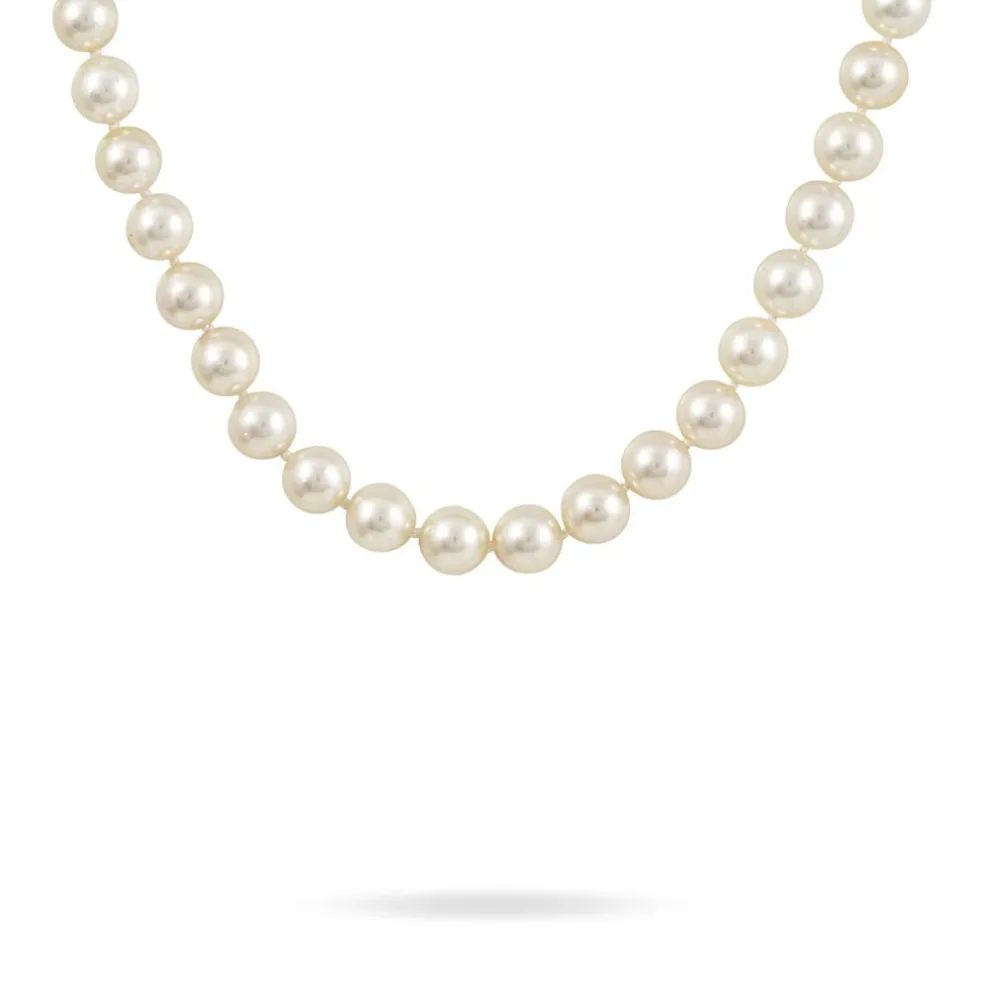 Collier Ghisele Or Jaune Perle De Culture D'akoya