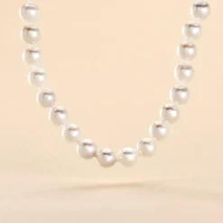 Collier Ghisele Or Jaune Perle De Culture D'akoya