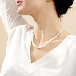 Collier Ghisele Or Jaune Perle De Culture D'akoya