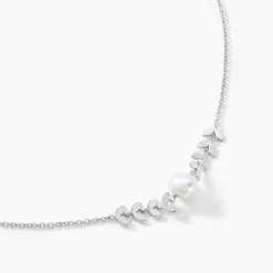 Collier Giacobbe Argent Blanc Perle De Culture