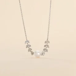 Collier Giacobbe Argent Blanc Perle De Culture