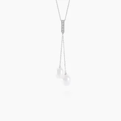 Collier Giacomo Or Blanc Perle De Culture