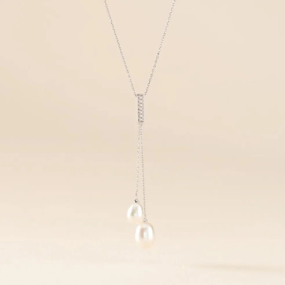 Collier Giacomo Or Blanc Perle De Culture