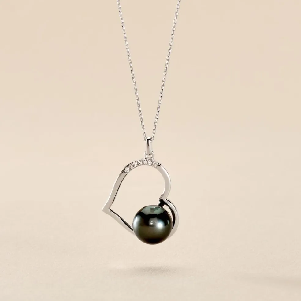 Collier Gian Or Blanc Perle De Tahiti Diamant