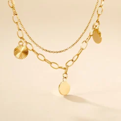 Collier Gili Acier Jaune