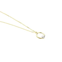 Collier Gisa Jaune Diamant Blanc